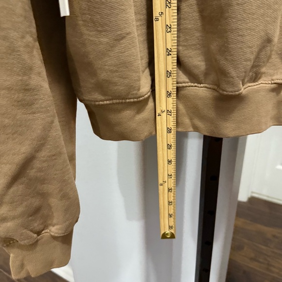 Good American Tan Crew Neck Sweater Boyfriend Oversized Size 3 Large - Picture 7 of 8